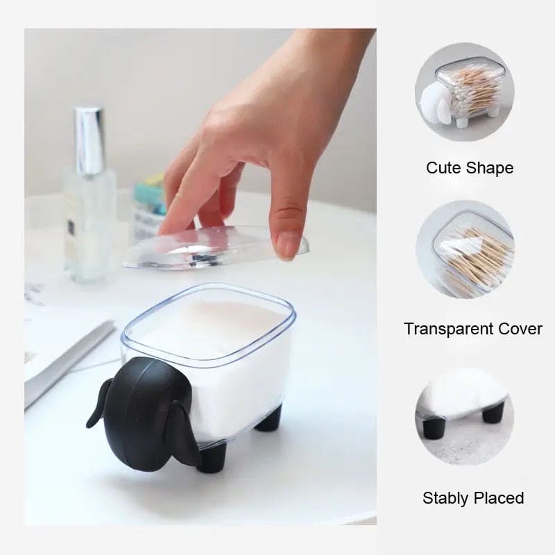 Acrylic Sheep Storage Box, Multifunctional Creative Storage Box, Dustproof Desktop Organizer, Cosmetic Cotton Storage Box, Cute Jewellery Organizer, Transparent Swab Storage Box, ABS Toothpick Organizer, Cotton Swabs Container Acrylic Sheep Storage Box, Multifunctional Creative Storage Box, Dustproof Desktop Organizer, Cosmetic Cotton Storage Box, Cute Jewellery Organizer, Transparent Swab Storage Box, ABS Toothpick Organizer, Cotton Swabs Container